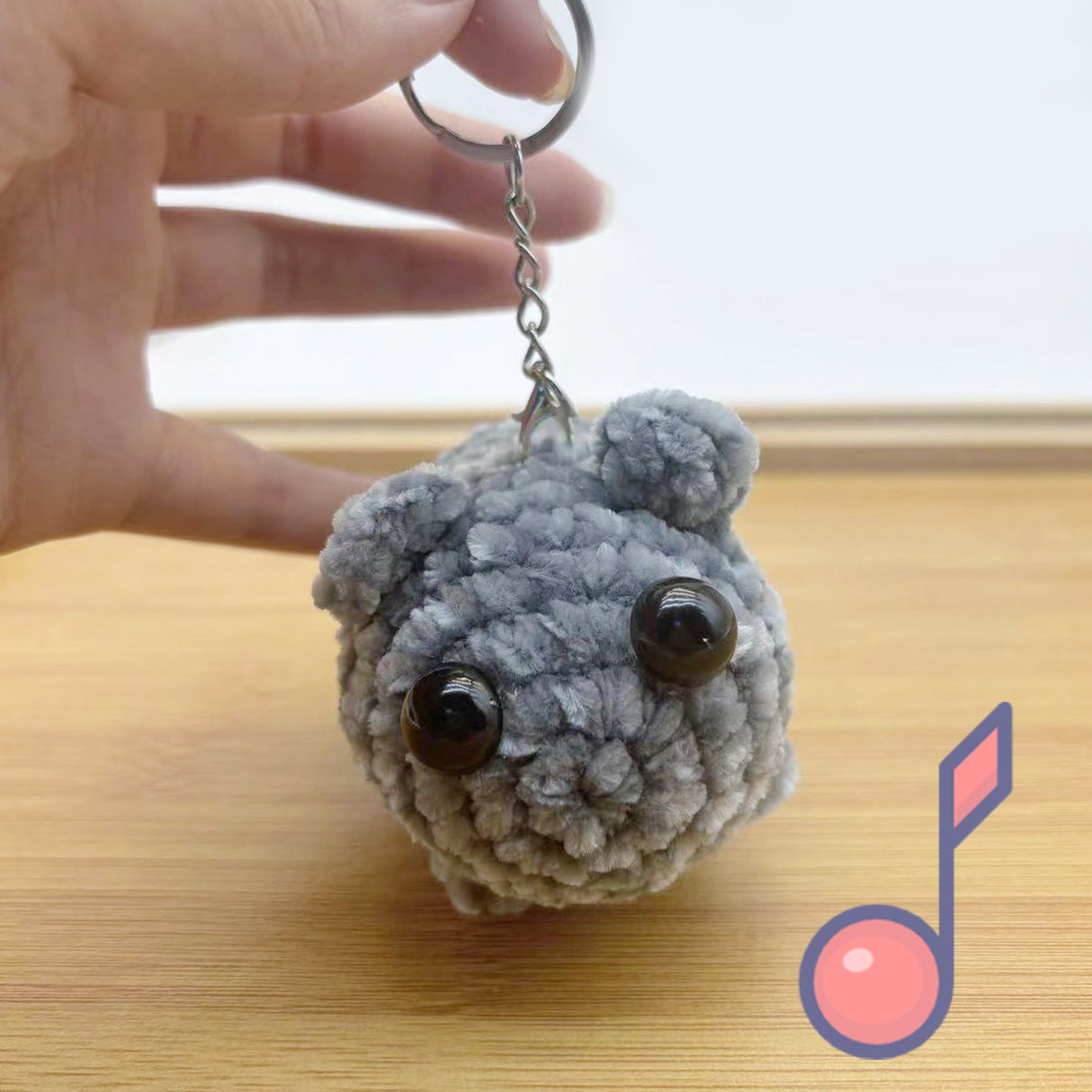 Chenille singing sad hamster keychain pendant Hamster emotional comfort doll - V.I.P Digital Presence