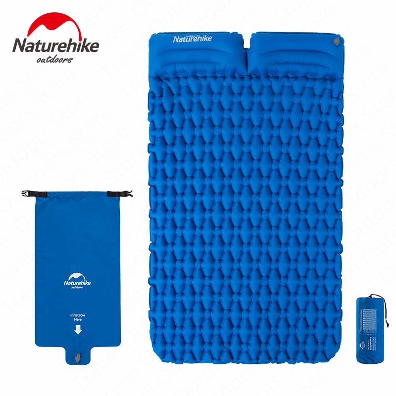 Colchoneta inflable para acampar al aire libre Naturehike, bolsa inflable, tienda de campaña, colchón para dormir, colchoneta ultraligera portátil para picnic, colchoneta para acampar y picnic