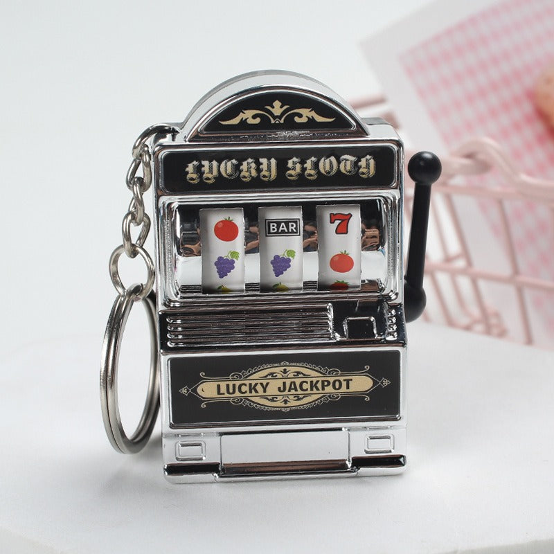 Mini fruit machine keychain pendant spinning machine game slot machine slot machine small toy lucky draw decoration - V.I.P Digital Presence