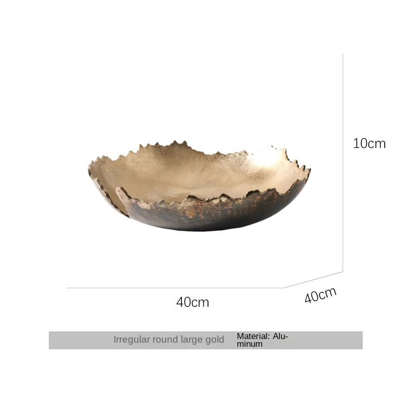 Modern Luxury Oval Edge Decorative Tray Creative Home Dining Table Fruit Plate Ornament - V.I.P Digital Presence