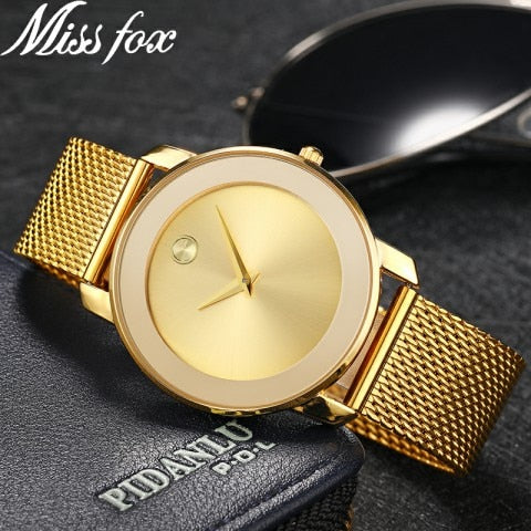Clearance MISSFOX 2446 Unique Design Minimalist Watch Men Novel Stylish Male Watches Fashion Sports Quartz Wrist Watch For Men Women - V.I.P Digital Presence