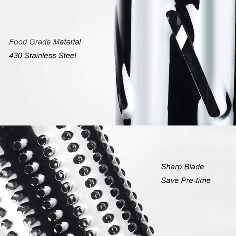 5-in-1 Cheese Grater: Gourmet, Rotary with Hand Crank, 10 Blades (3 Blades-C), for Cheese & Vegetable Slicing. - V.I.P Digital Presence