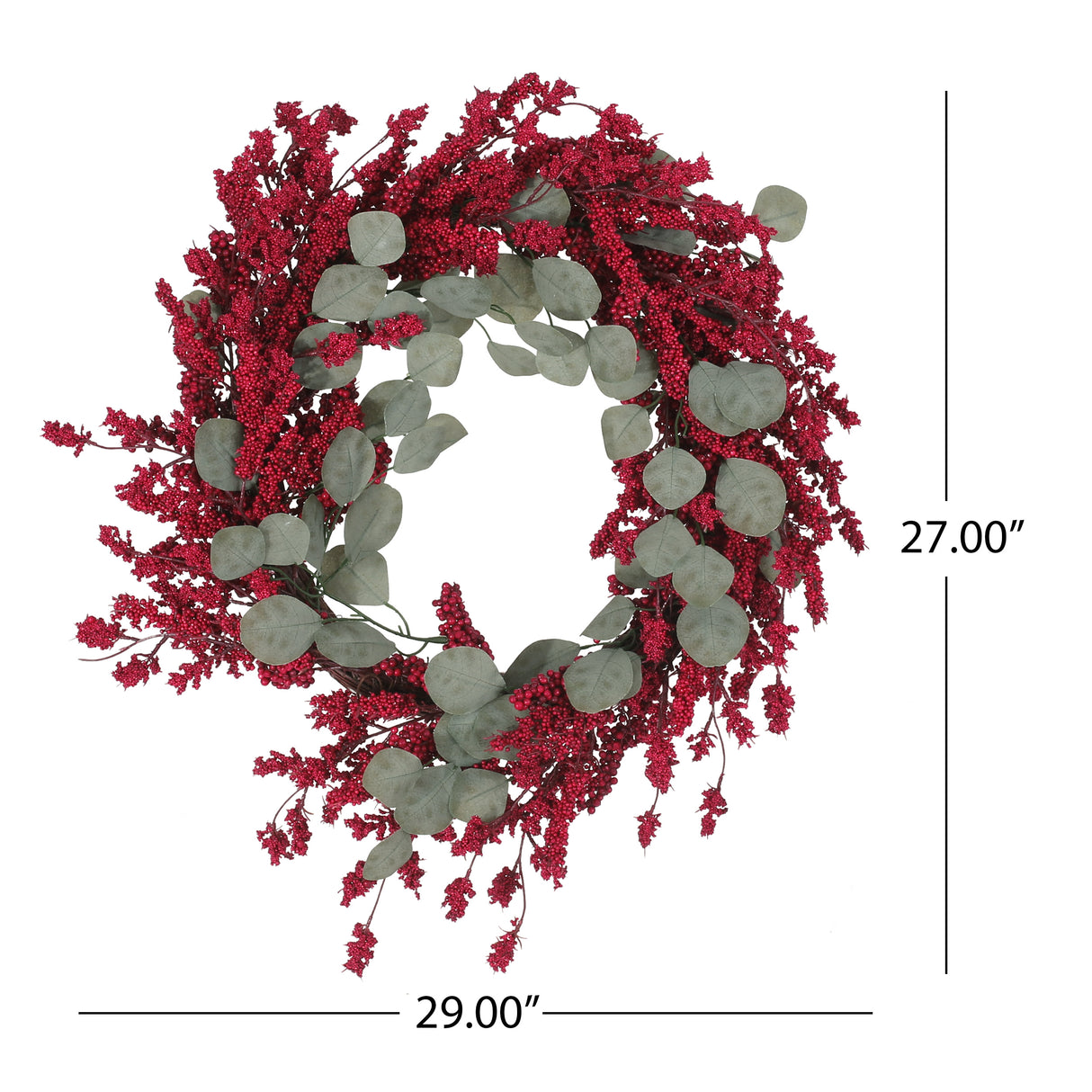 29" EUCALYPTUS/BERRY WREATH - V.I.P Digital Presence