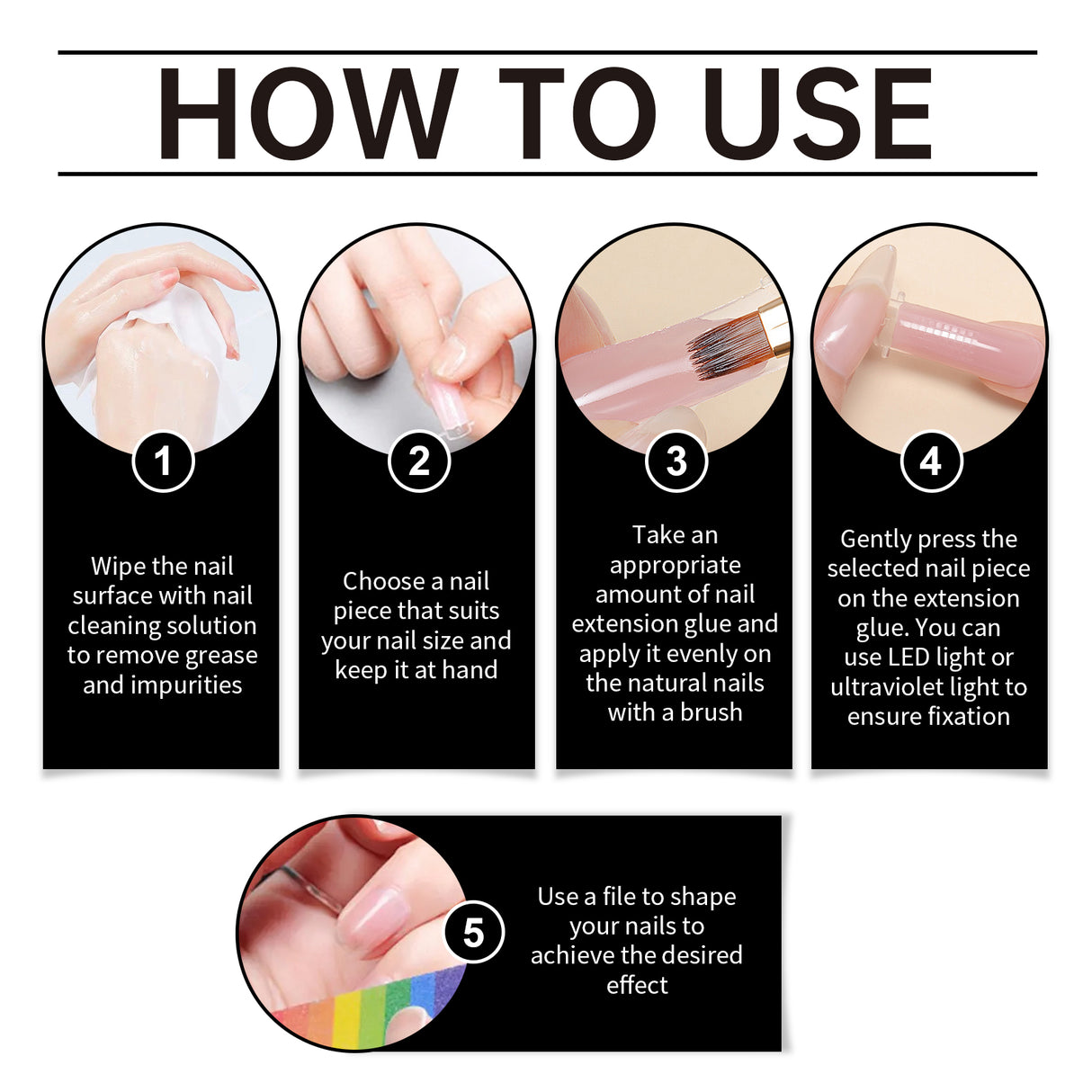 Crystal Extension Nail Set Nail Glue Simple Style Natural Three-Dimensional Modeling Nail Tool Set