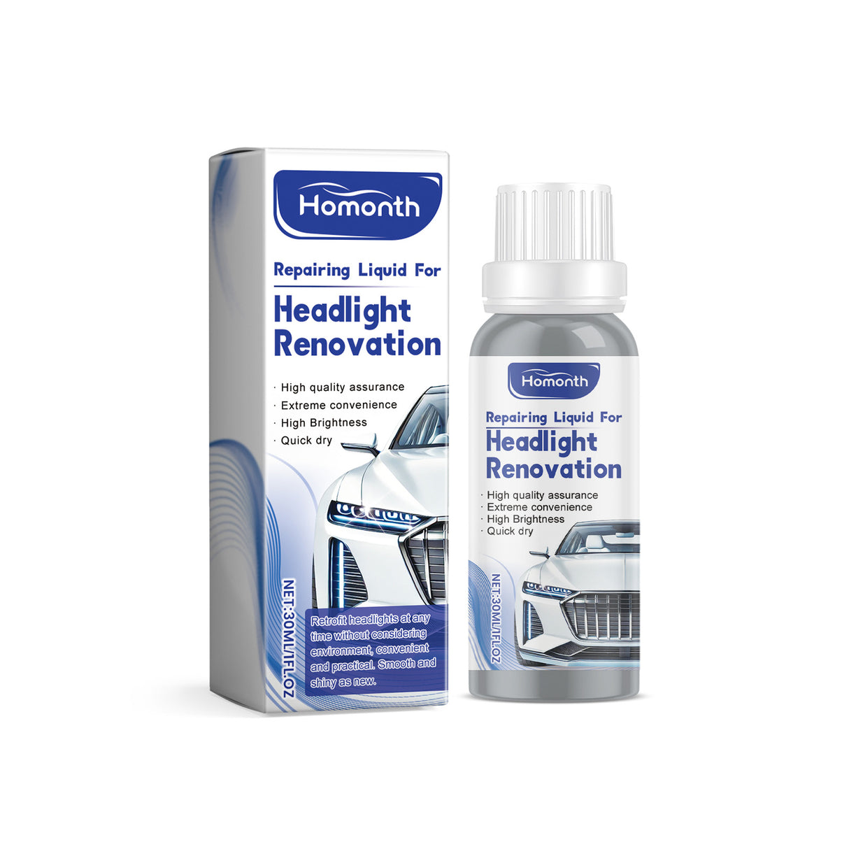 Car Headlight Repair Fluid Headlight Care Dust Removal Brightening Cleaning Decontamination Polishing Refurbishing Cleaner - V.I.P Digital Presence