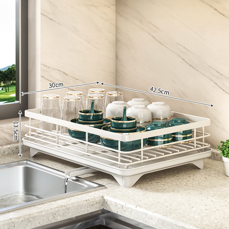 2024 Kitchen Dish Drying Rack with Adjustable Stainless Steel Organizer - V.I.P Digital Presence