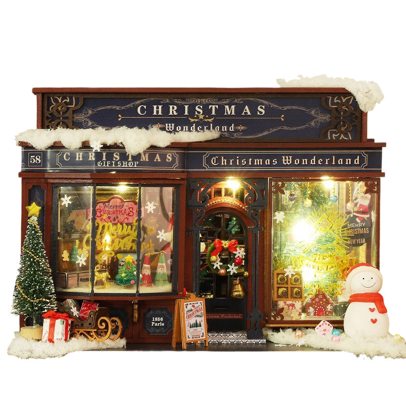 DIY Wooden Merry Christmas Wonderland Dollhouses Miniature Kits With LED Light Home Decoration For Adult Xmas Handmade Gifts - V.I.P Digital Presence
