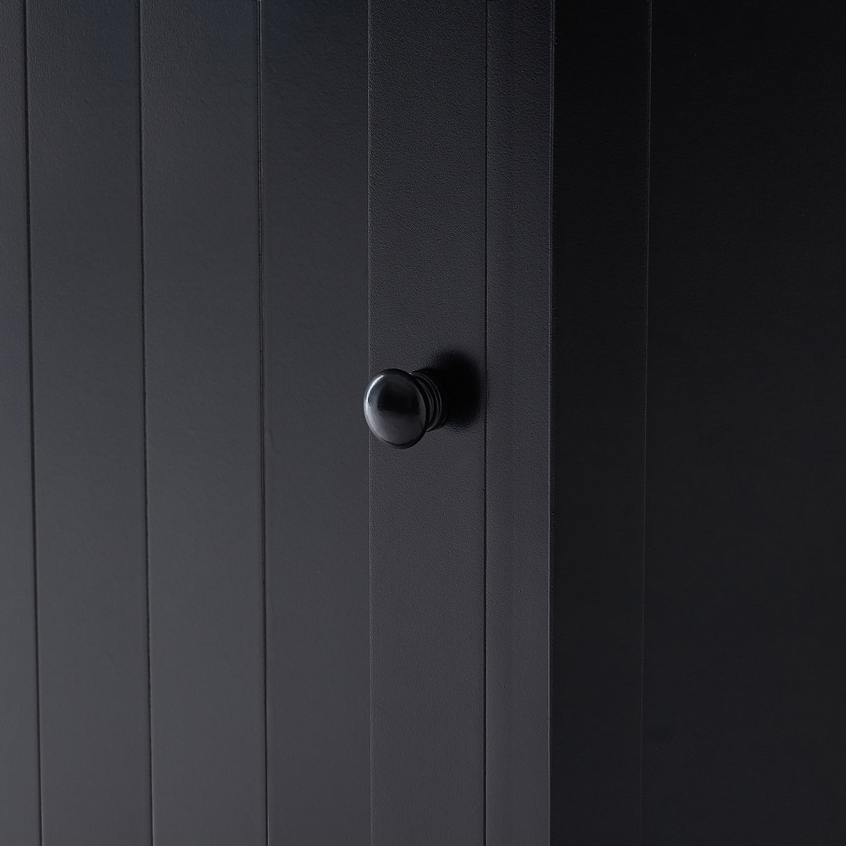 Black Bathroom Cabinet Triangle Corner Storage Cabinet with Adjustable Shelf Modern Style MDF Board - V.I.P Digital Presence