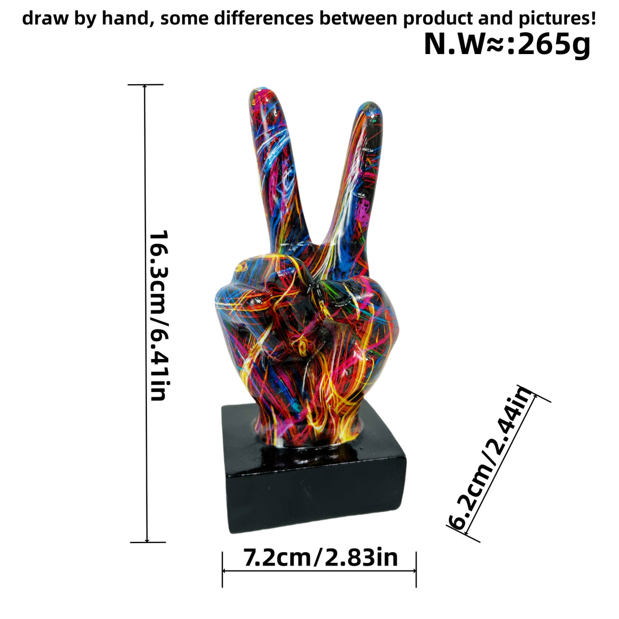 Internet celebrity graffiti gesture ornaments, home living rooms, offices, desktop exhibition halls, resin handicrafts, decorative products - V.I.P Digital Presence