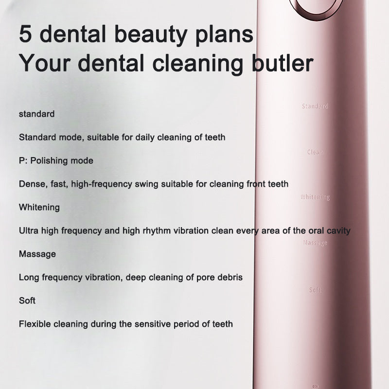 Adult electric toothbrush with three sides rechargeable sonic vibration waterproof electric toothbrush - V.I.P Digital Presence