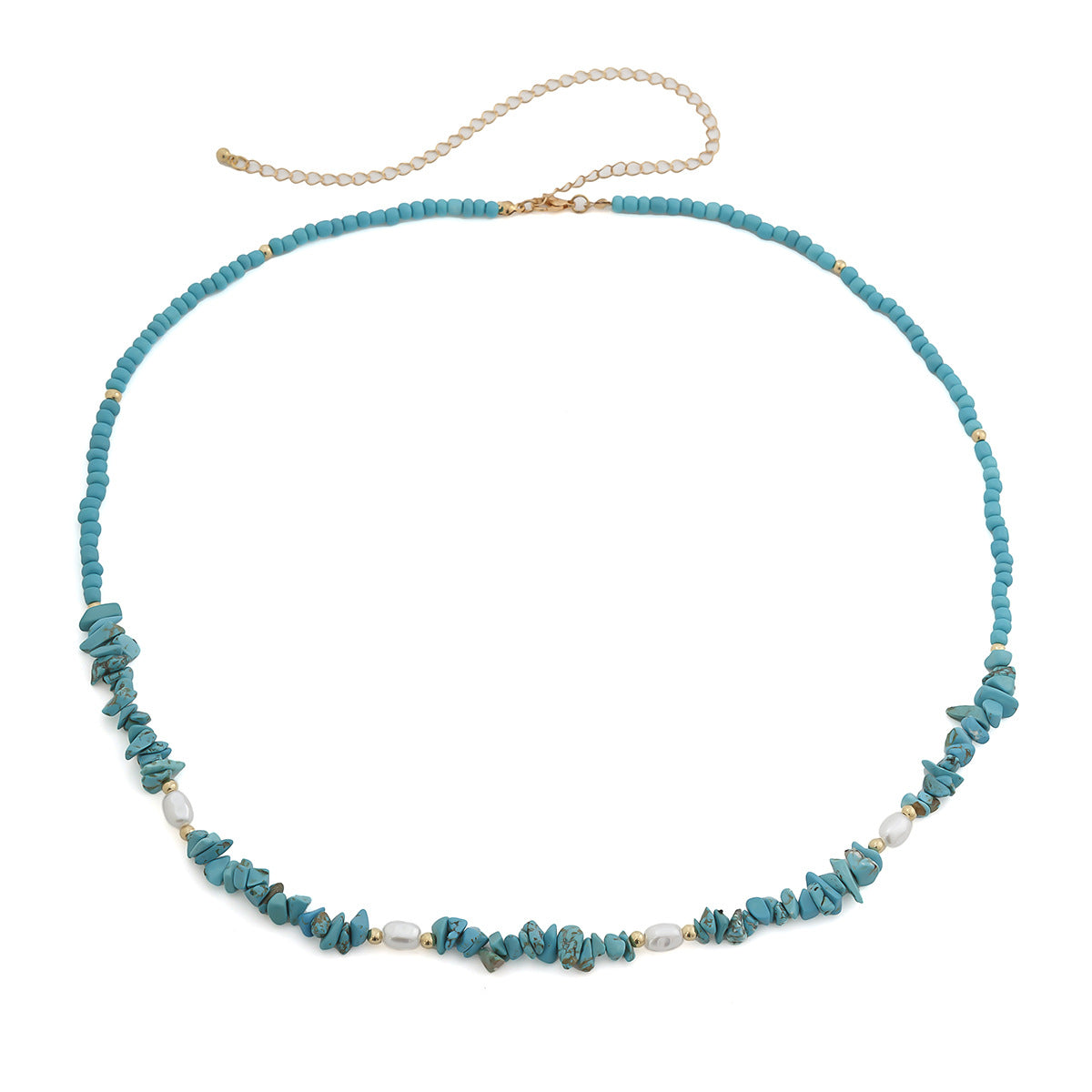 Gravel imitation pearl beach waist chain waist chain jewelry versatile single-layer bead body chain - V.I.P Digital Presence