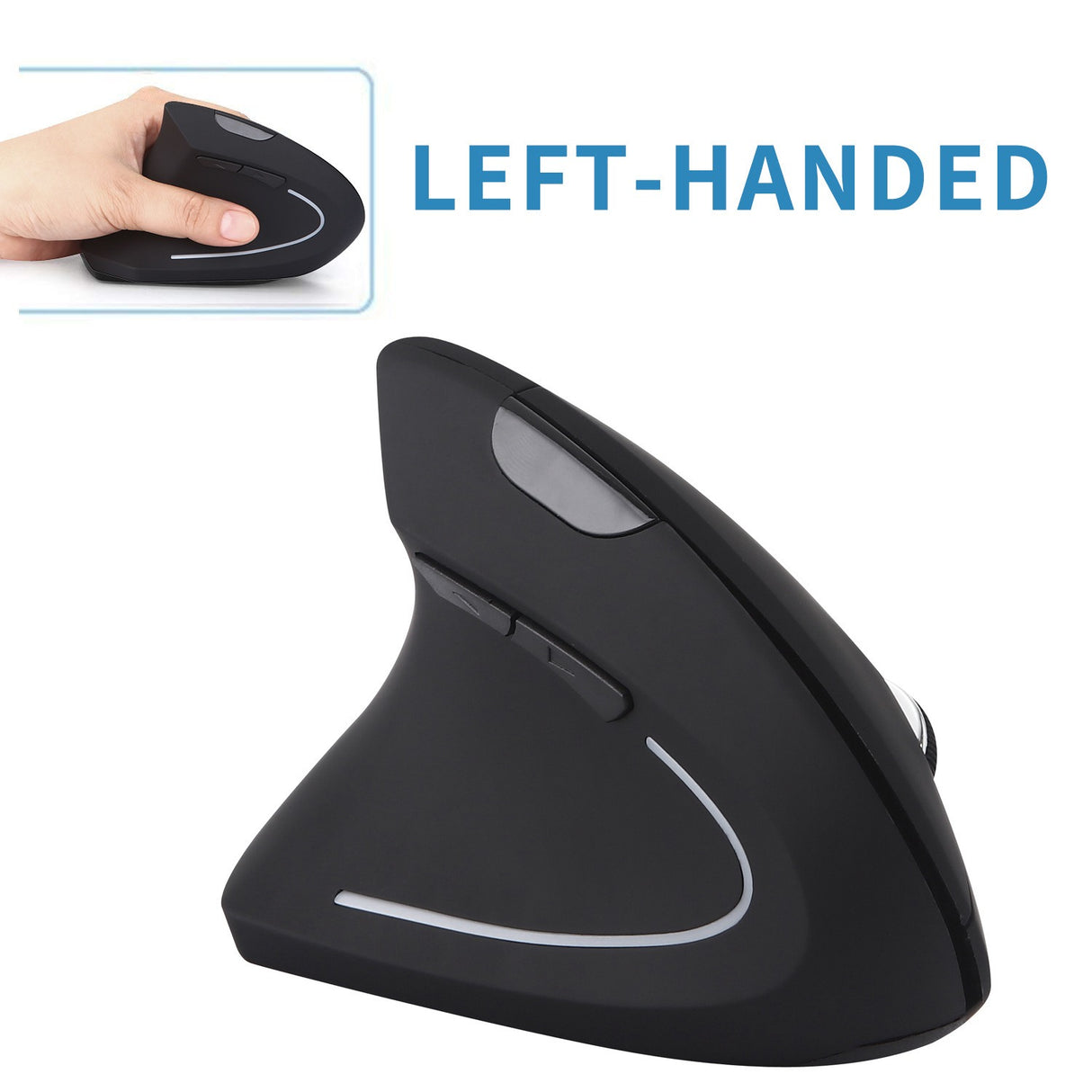 Ergonomic left-handed charging upright vertical mouse wireless esports left-handed office - V.I.P Digital Presence