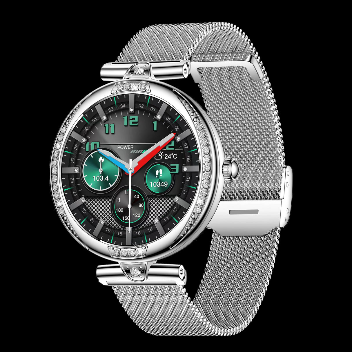 NX17 Pro Smart Watch Fashion Dimanond Ladies Wristwatch Amoled Bluetooth Calling Health Monitoring Women Fitness Smartwatch - V.I.P Digital Presence