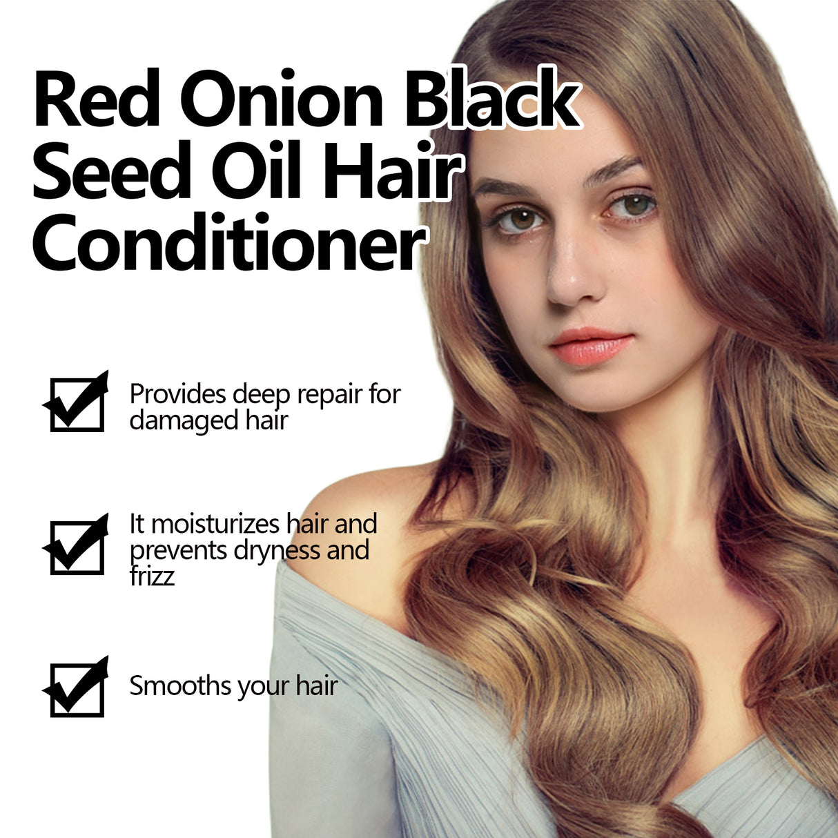 Red Onion Black Seed Oil Hair Conditioner, Nourish The Dry Short-Tempered Smooth And Glossy Hair End Fragrance Conditioner - V.I.P Digital Presence