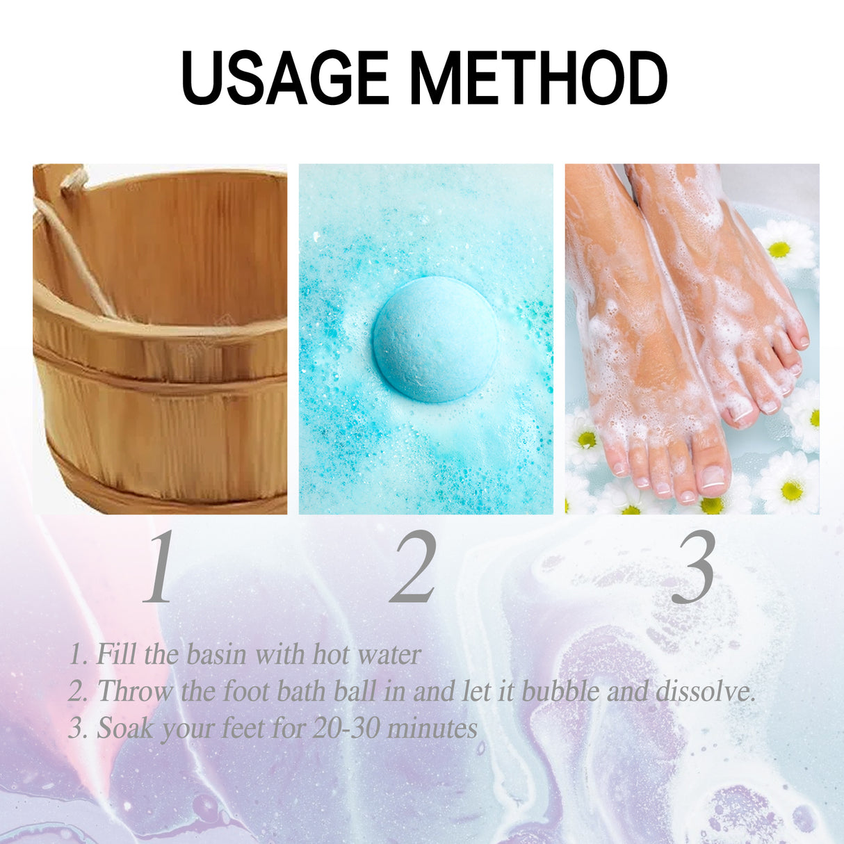 Foot Bath Ball, Repair Heel Dry Crack Skin Relief Physical Discomfort Cold Moisturizing Foot Care Ball - V.I.P Digital Presence