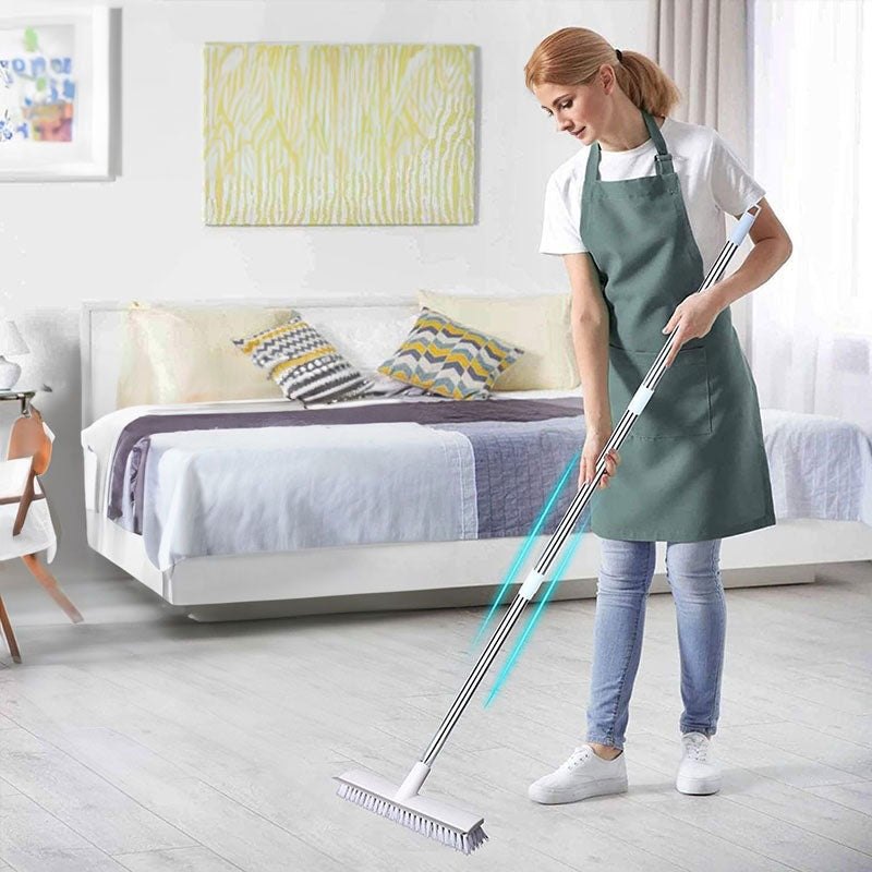 2-in-1 Floor Scrub Brush with Long Adjustable Handle. Multifunctional for Bath & Kitchen - V.I.P Digital Presence