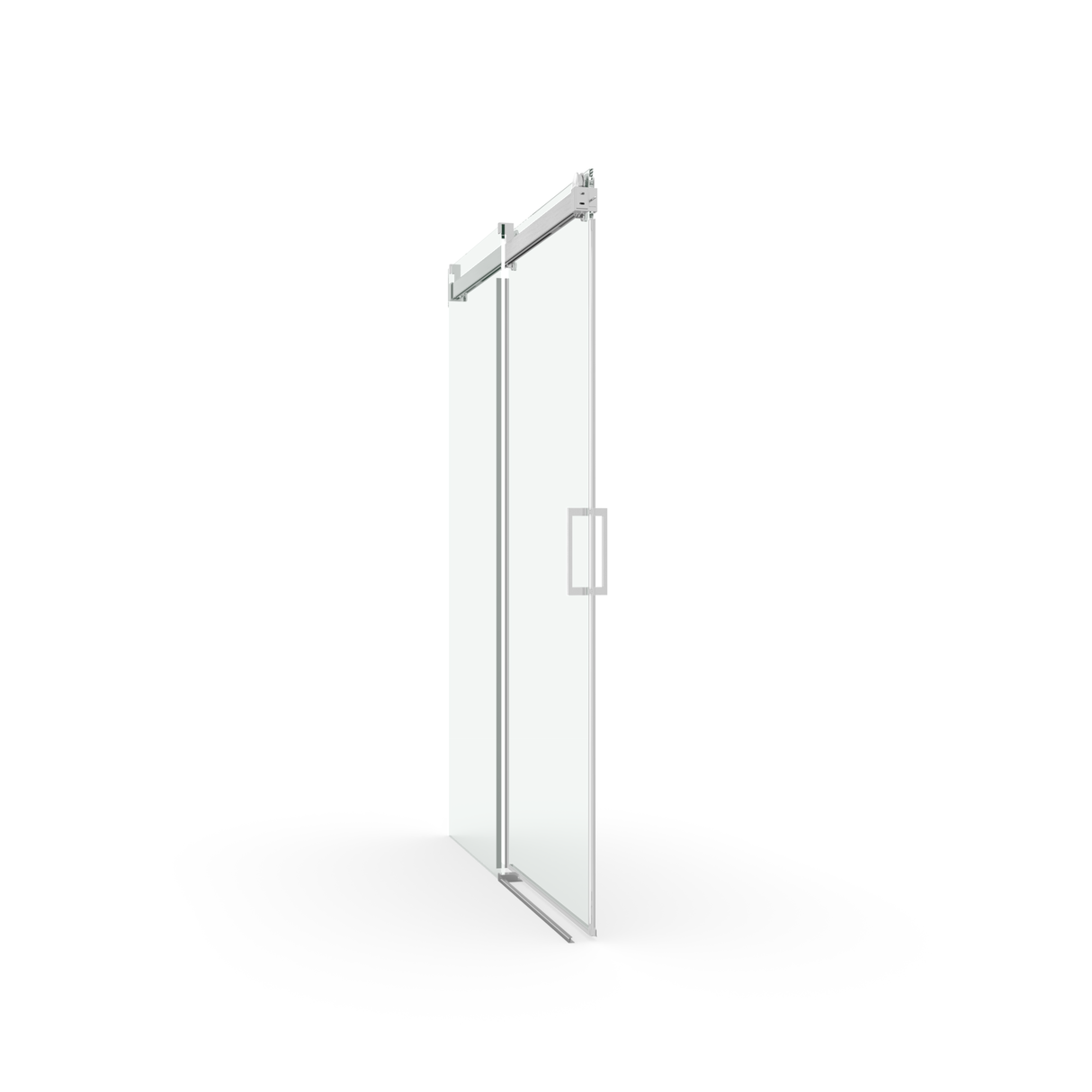 68 to 72 inches wide x 76 inches high frameless soft closing shower door 3/8 inches (10mm) thick brushed nickel solid glass 22D0 - V.I.P Digital Presence
