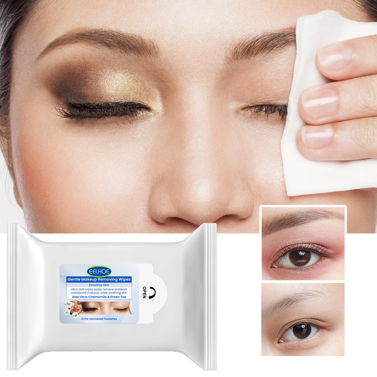 Gentle Makeup Remover Wipes Deep Cleanse Face Eye And Lip Makeup Gentle Refreshing Non-Irritating Makeup Remover Wipes - V.I.P Digital Presence
