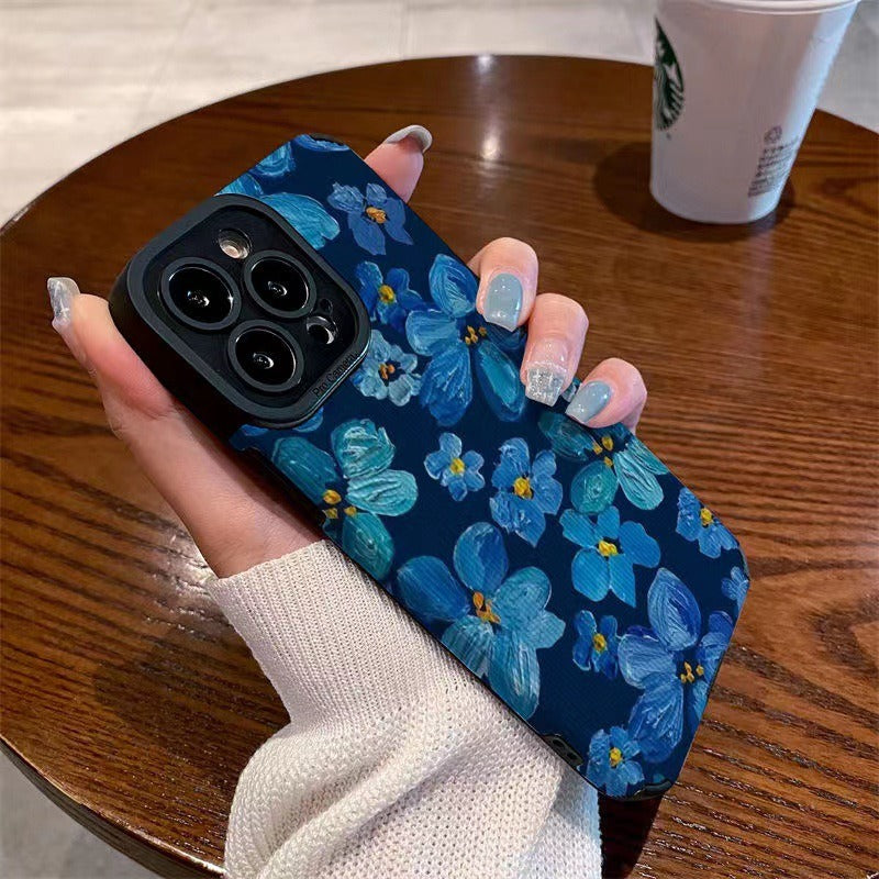 Suitable for Blue Camellia 11pro Apple 14 Phone Case 13 Female iPhone 12 Suitable for 6s/8plus Soft Case - V.I.P Digital Presence