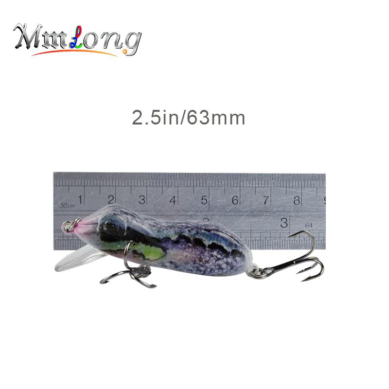 Mmlong 6.3cm Hard Frog Fishing lures Floating Minnow MR03-S Artifical Baits Wobbler Crank Bait Pesca