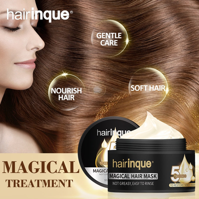 HAIRINQUE 50ml Magical treatment hair mask moisturizing nourishing 5seconds Repair hair damage restore soft hair care mask - V.I.P Digital Presence