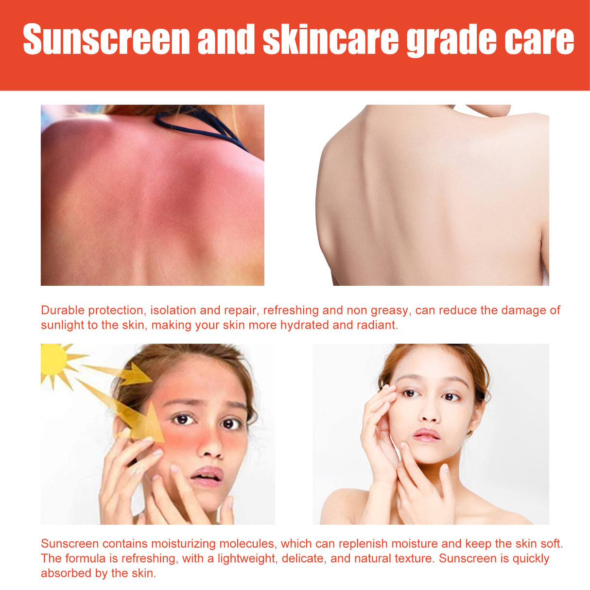 Protective Cream, Summer Outdoor UV Protection Refreshing Moisturizing Protective Cream - V.I.P Digital Presence