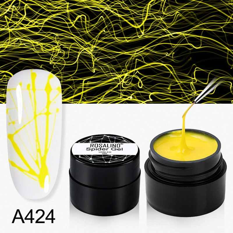 ROSALIND Gel Spider Line For Nails Art Gel Polish UV Colors Painting Gel Nail Polish Spider Gel Lacquer Web Stickers Gel Polish - V.I.P Digital Presence