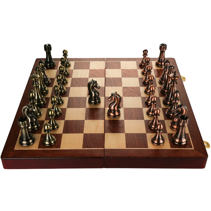 Solid wood folding chessboard oversized chess pieces Western chess - V.I.P Digital Presence
