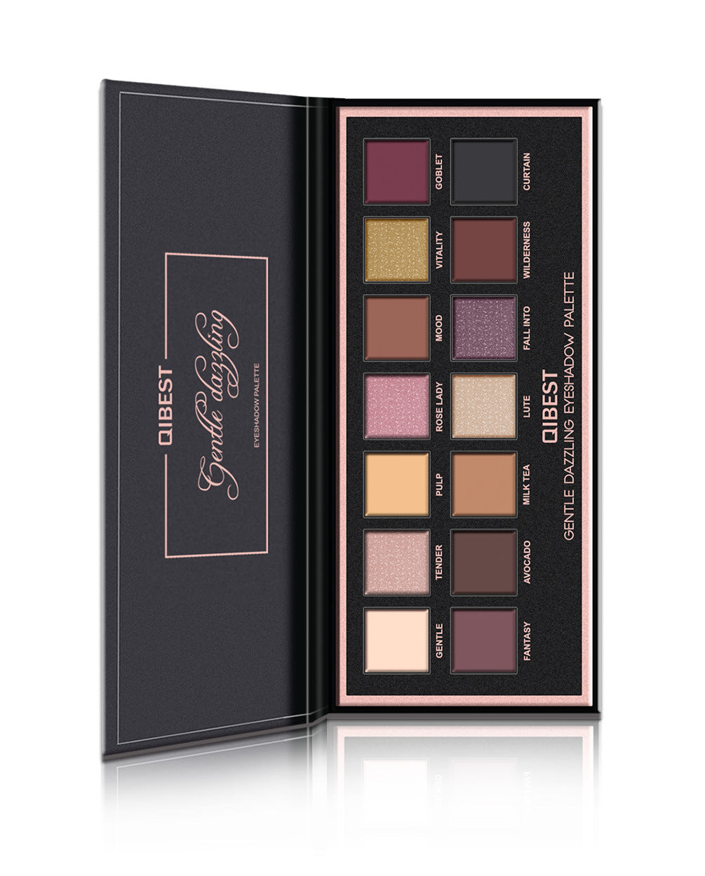 QIBEST 14 Color Eyeshadow Palette Matte Eyeshadow Low Key Luxury Velvet Glossy Eyeshadow Palette - V.I.P Digital Presence