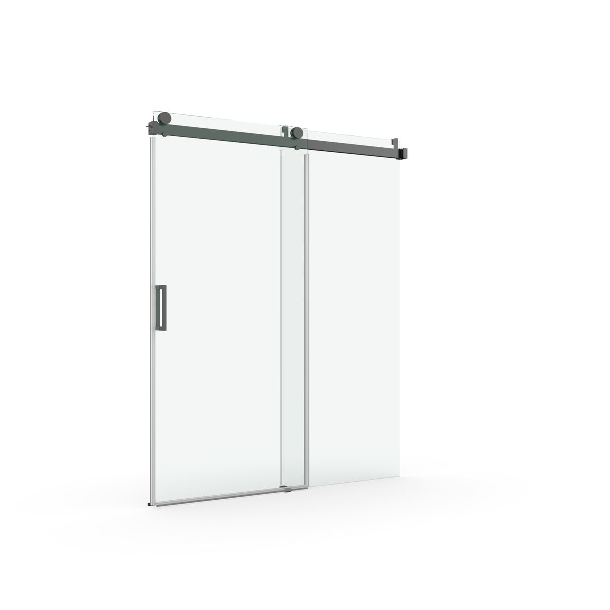 Elan 56 to 60 in. W x 76 in. H Sliding Frameless Soft-Close Shower Door with Premium 3/8 Inch (10mm) Thick Tampered Glass in Matte Black 22D01-60MB - V.I.P Digital Presence