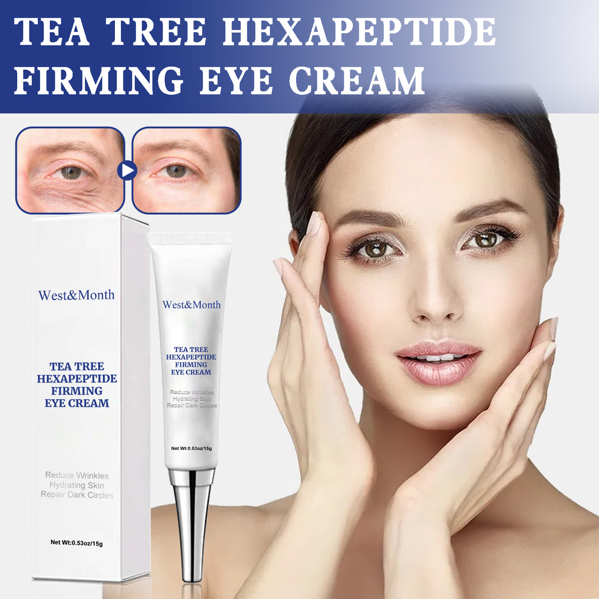 Tea Tree Hexapeptide Firming Eye Cream, Eye Care Cream To Reduce Fine Lines And Repair Eye Skin - V.I.P Digital Presence