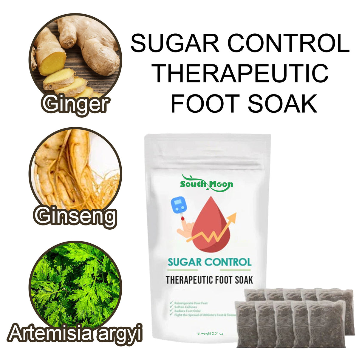 Sugar Control Therapeutic Foot Soak, Cleansing And Moisturizing Foot Skin Relieve Physical Discomfort Foot Bath Bag - V.I.P Digital Presence