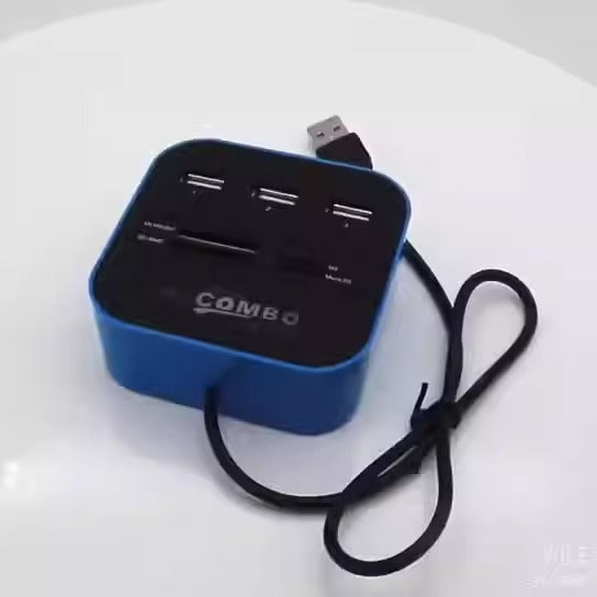 USB HUB Combo All In One USB 2.0 Micro SD High Speed Card Reader 3 Ports Adapter Connector For Tablet PC Computer Laptop - V.I.P Digital Presence