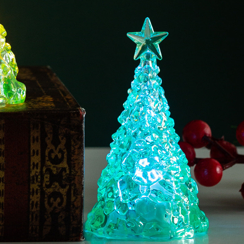 Christmas decoration mini luminous Christmas tree transparent crystal night light cross-border desktop decoration props small gifts - V.I.P Digital Presence