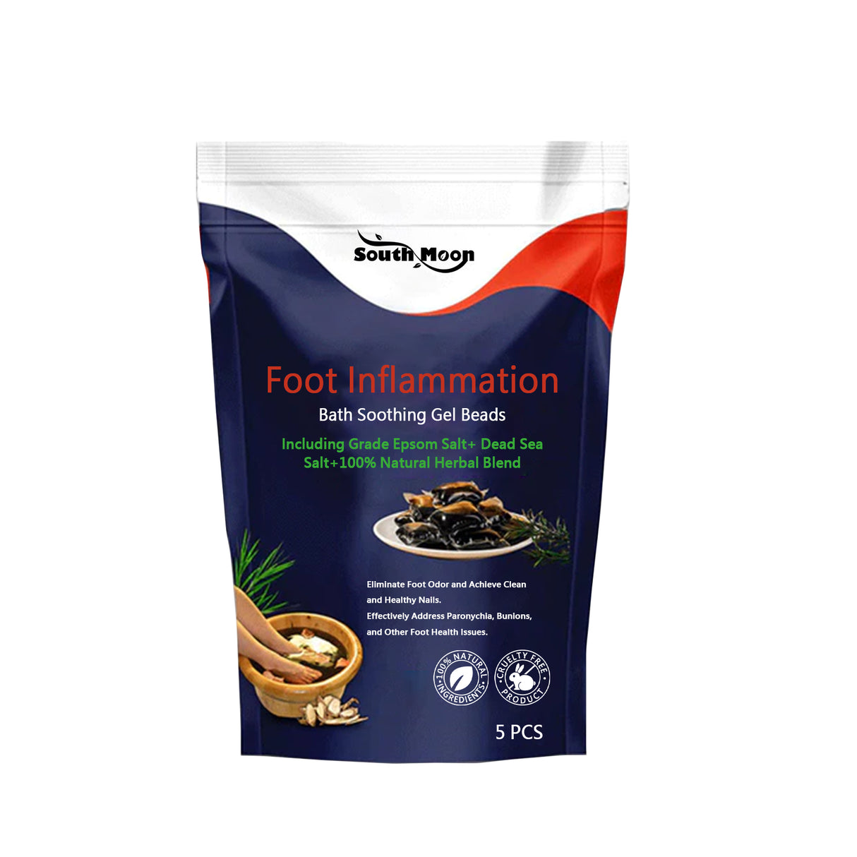 Foot Inflammation Bath Soothing Gel Beads, Clean Odor Gray Nail Swelling Repair Bright Nail Care Foot Bath Beads - V.I.P Digital Presence