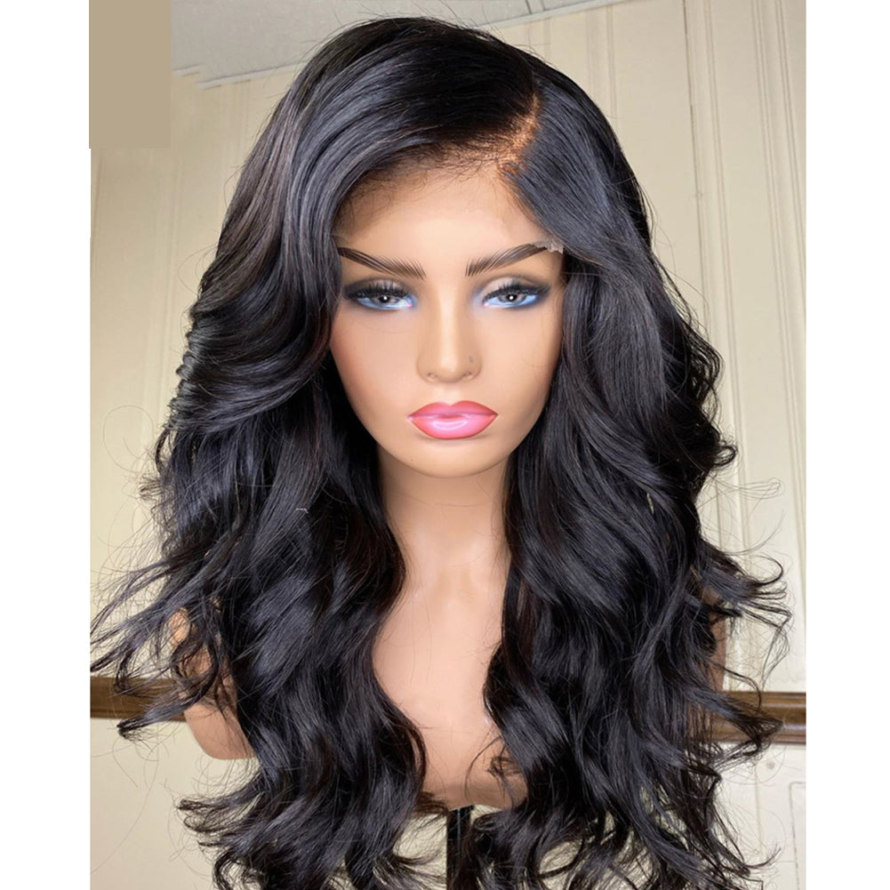 New European And American Women's Natural Front Lace Wavy Long Curly Lanting Wig Headgear - V.I.P Digital Presence