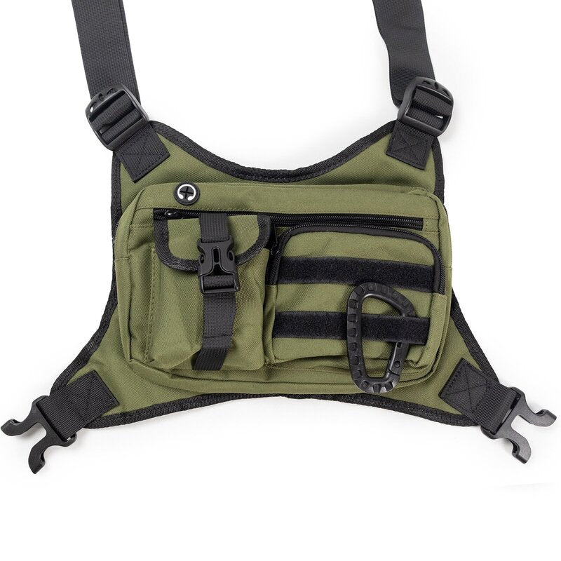 Men's Tactical Chest Bag - EDC Waterproof Anti-Theft Vest for Outdoor Cycling & Running - V.I.P Digital Presence