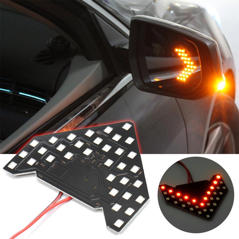 Amber 33-SMD Sequential LED Arrows For Car Side Mirror Turn Signal Lights - V.I.P Digital Presence
