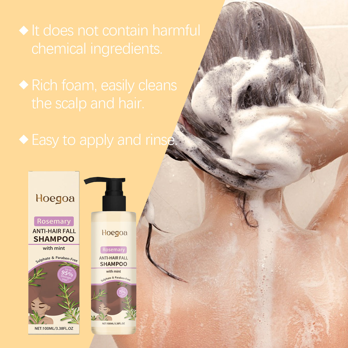 Rosemary Shampoo Cleans And Nourishes Hair Gentle, Smooth And Glossy Shampoo - V.I.P Digital Presence