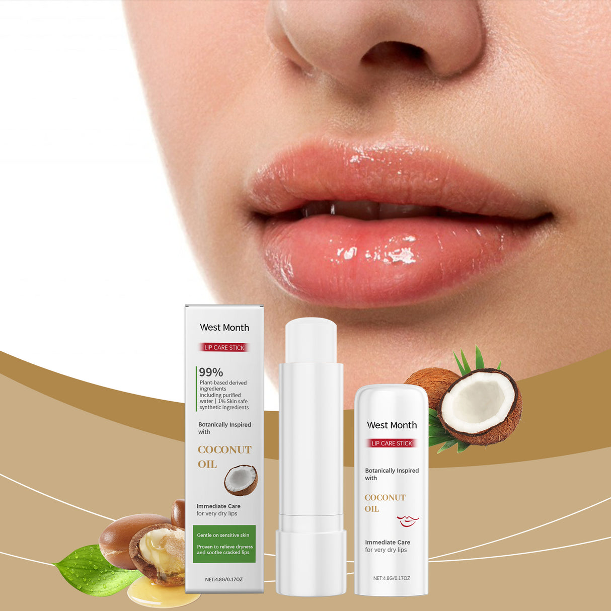 Moisturizing Lip Balm Coconut Oil Shea Butter Lip Balm Moisturizes Your Lips For A Long Time