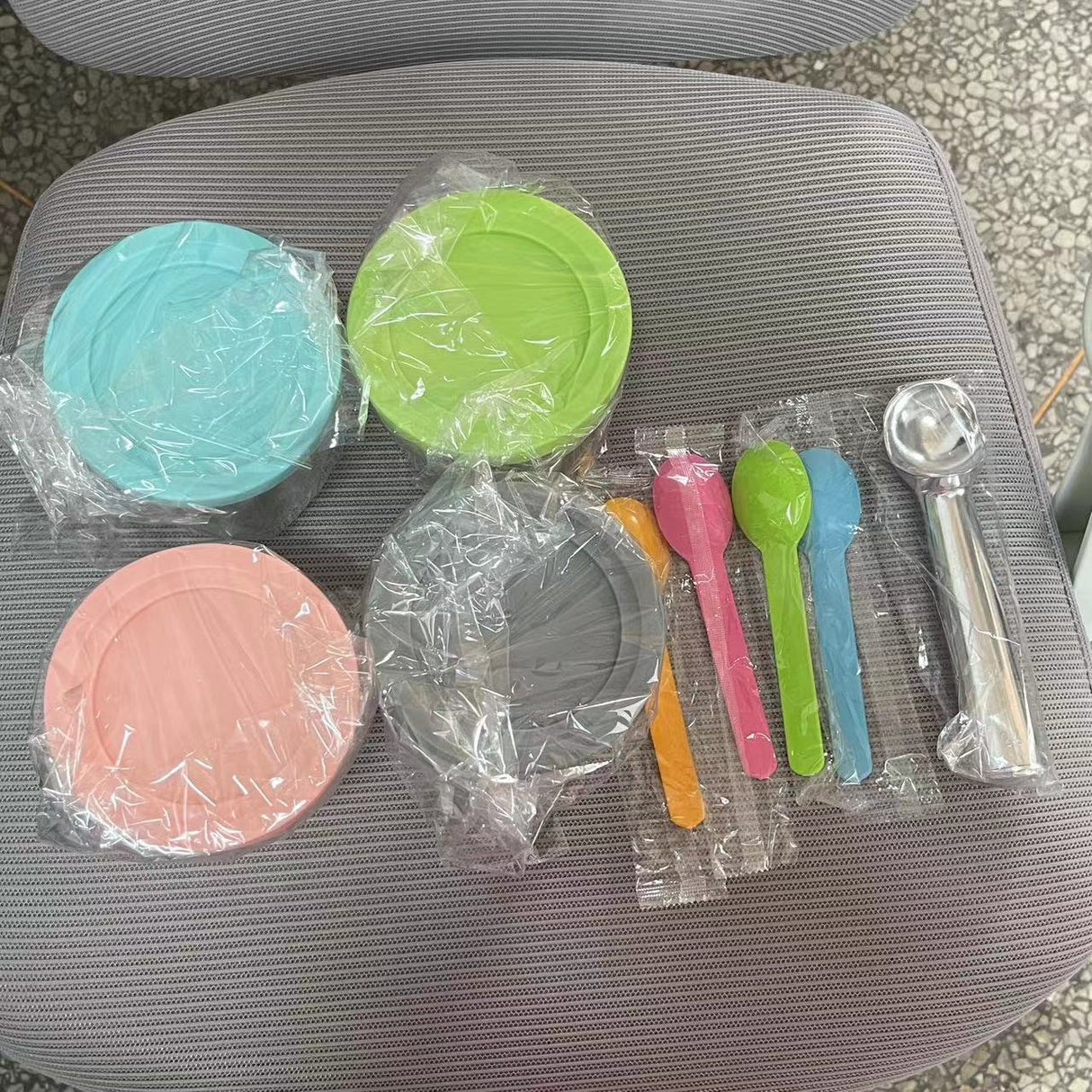 4-Pack Replacement Containers & Lids for Nin-ja Creami Deluxe Pints, 16oz, Compatible with NC299AMZ & NC300s, Original Grey - V.I.P Digital Presence