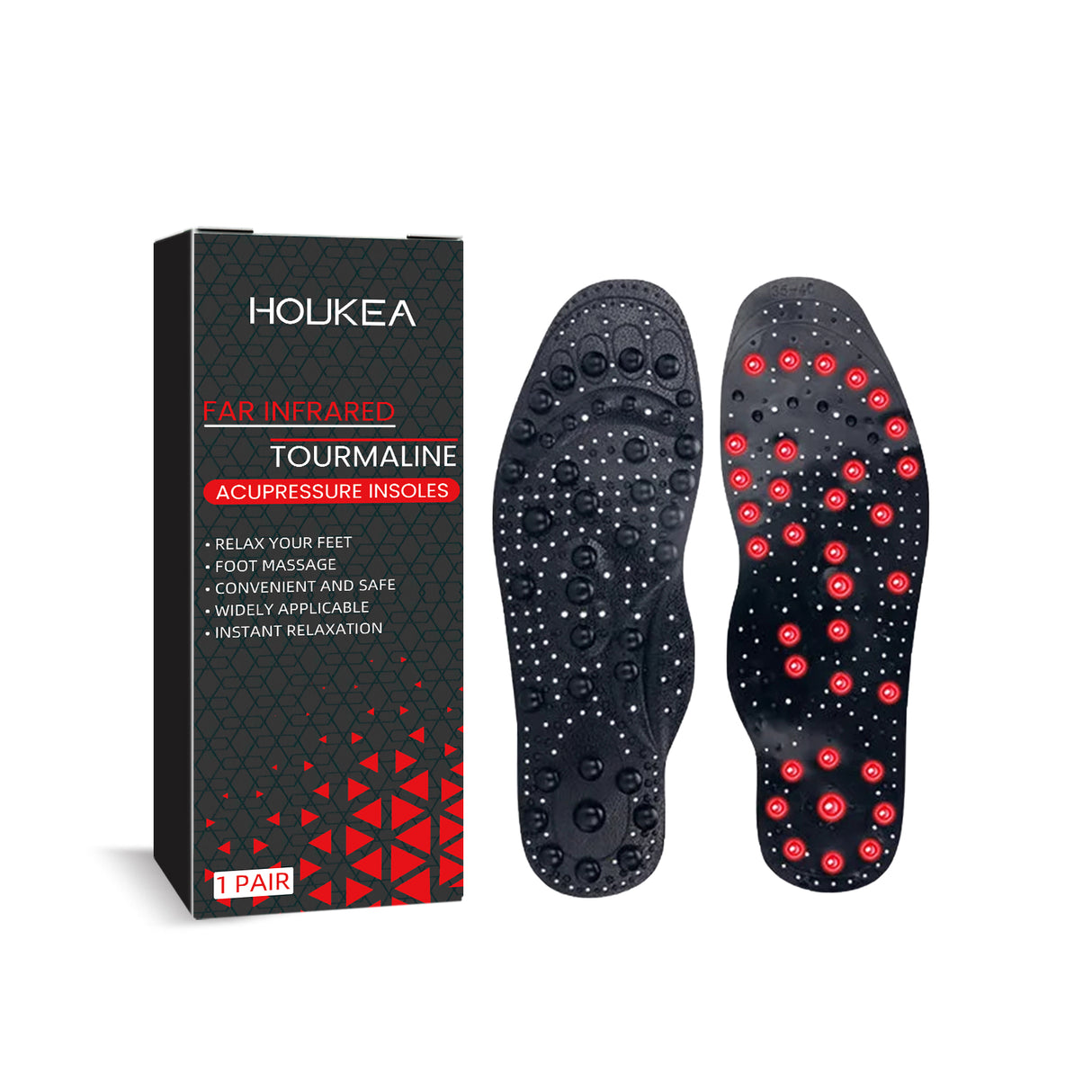 Far Infrared Tourmaline Acupressure Insoles, Vein Repair Body Care Slimming Body Anti-Slip Wear Arch Support Insoles - V.I.P Digital Presence