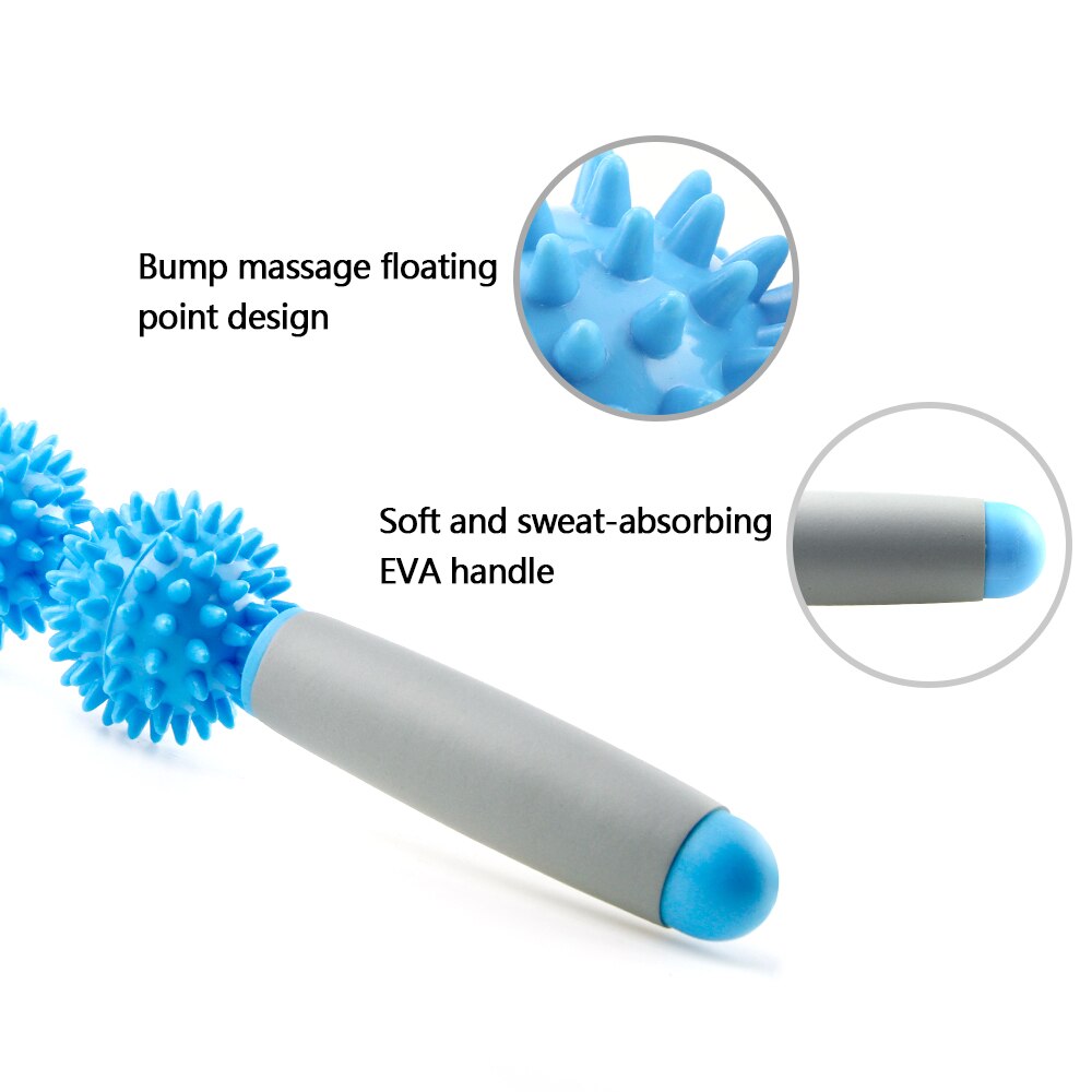 MMuscle Roller Massage Roller Stick with Point Spiky Ball Back Roller - V.I.P Digital Presence