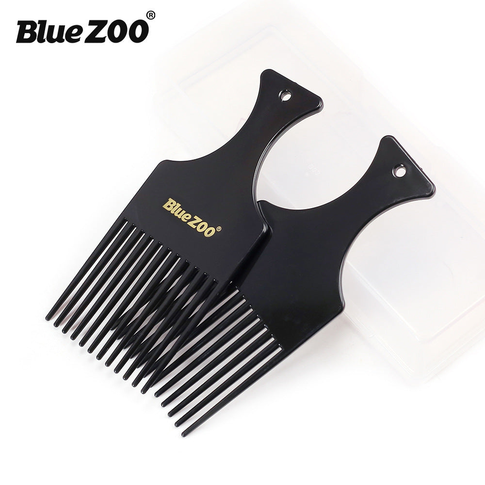 Thin Black Tough Blue ZOO Men's Retro Oil Head Big Back Mohawk Modeling Airplane Head Stylist Comb - V.I.P Digital Presence