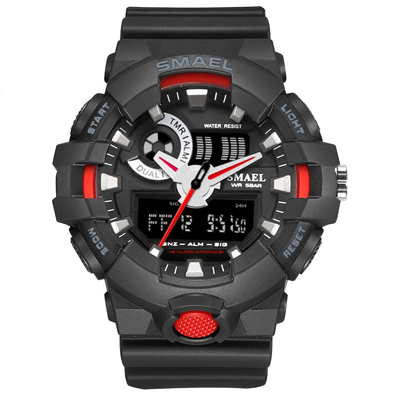 SMAEL 1642-2 Brand Luxury Cowboy Sport Watch New Men Military Watches Analog Army Digital Writwatch 8001 Waterproof Clock Men's Watch - V.I.P Digital Presence