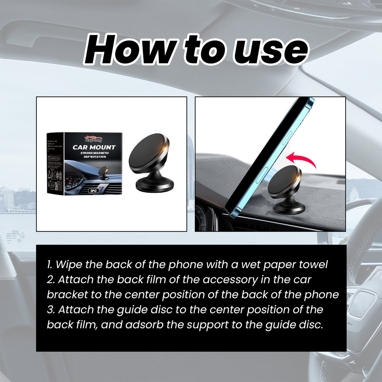 Car Stand New Magnetic Folding Mobile Phone Stand For Rotating Dashboard Navigation For Cars - V.I.P Digital Presence