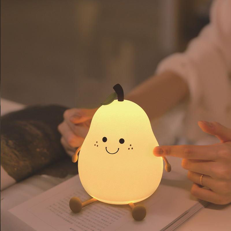 Creative Colorful Pear Duck Pear Night Light Pear Night Light Couple Gift Silicone Cute Night Light Sleeping Night Light - V.I.P Digital Presence