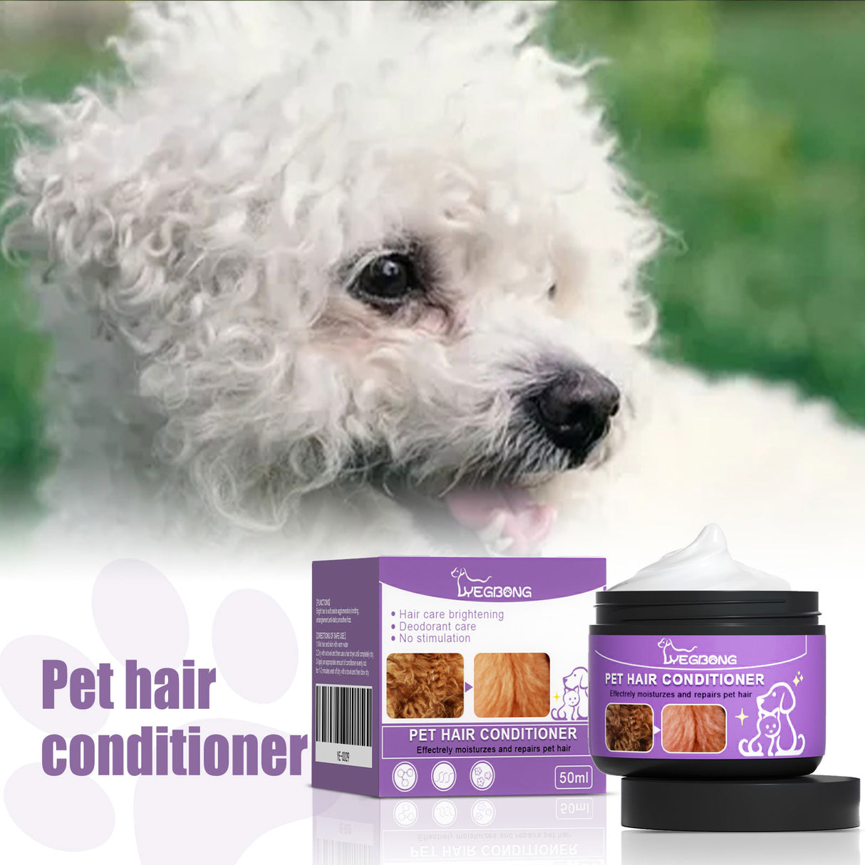 Pet Hair Conditioner, Fluffy Soft Not Knot Pet Pet Hair Clean Nursing Hair Cream - V.I.P Digital Presence