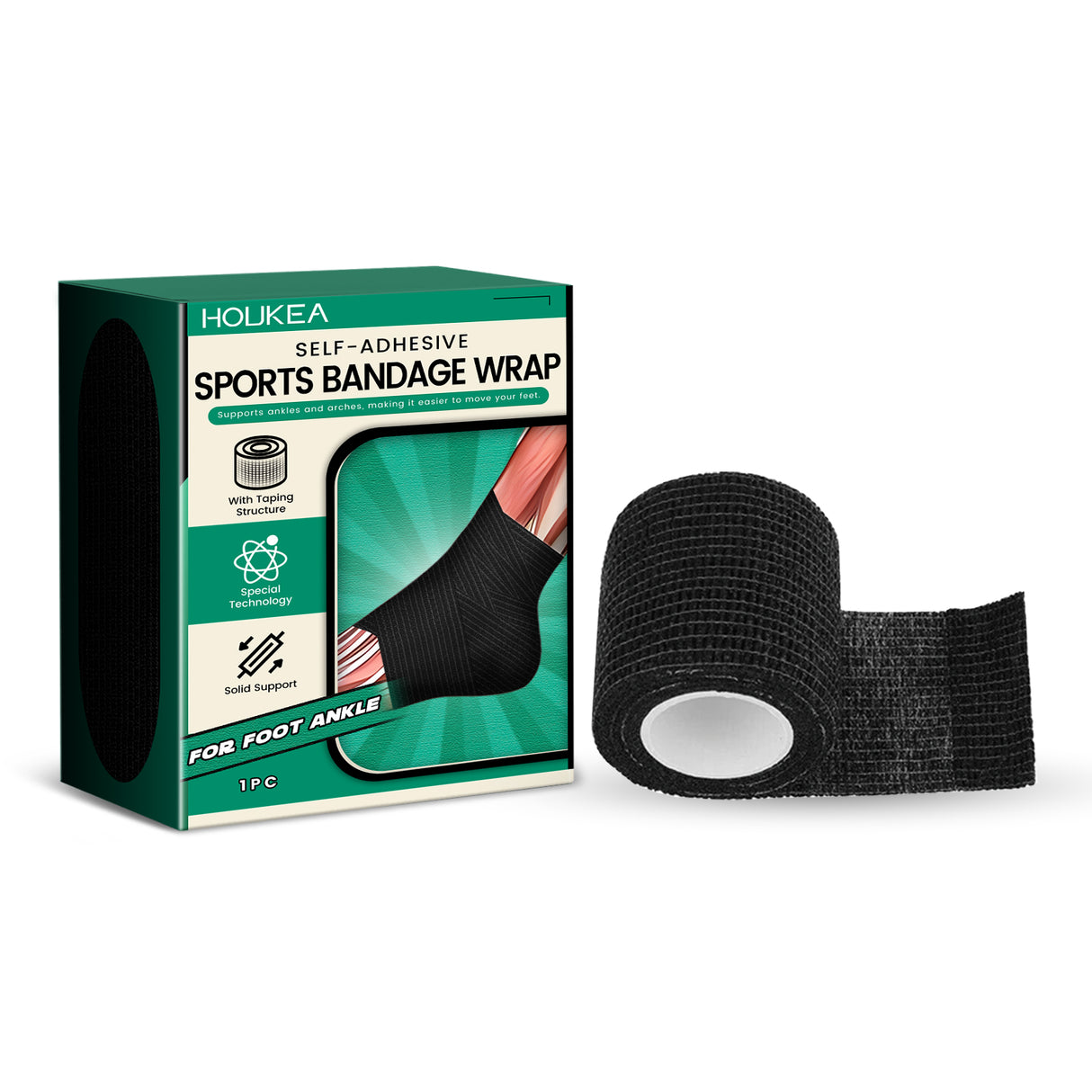 Self-Adhesive Sports Bandage Wrap, Prevent Running Sports Sprain Protection Ankle Joint Ankle Bandage - V.I.P Digital Presence