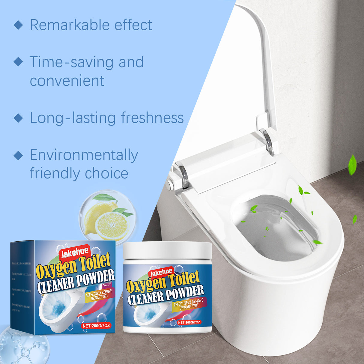 Oxygen Toilet Cleaner Powder, Easy Decontamination Keep Clean With A Quick Blistering Toilet Cleaner - V.I.P Digital Presence